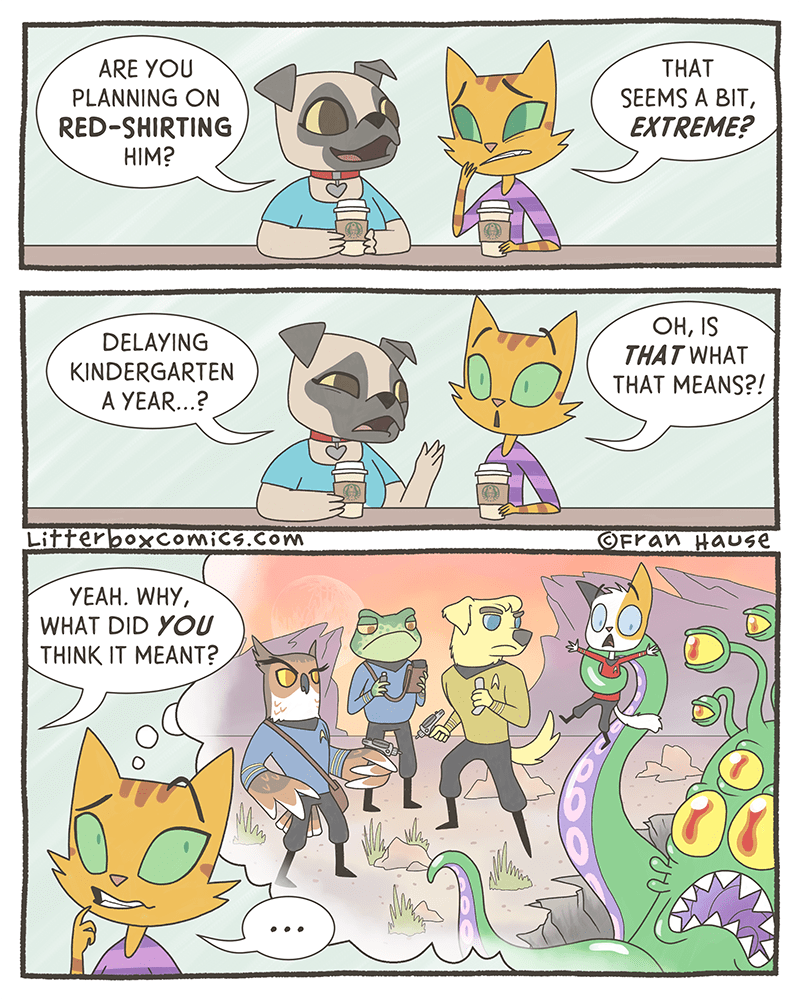redshirting 1 Redshirting Litterbox Comics