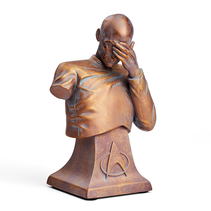 kukp st tng capt picard facepalm bust bronze Star Trek TNG Captain Picard Facepalm Bust Bronze Edition